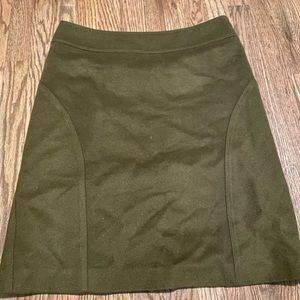 Tory Burch Olive Green Wool Skirt